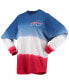 ფოტო #3 პროდუქტის Women's Royal, Red Buffalo Bills Ombre Long Sleeve T-shirt