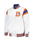 Фото #1 товара Men's White/Royal Denver Broncos Vintage-like Satin Full-Snap Varsity Jacket