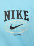 Nike Swoosh graphic backprint t-shirt in blue