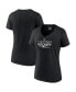 Фото #1 товара Women's Black Tampa Bay Lightning Alternate Wordmark V-Neck T-shirt