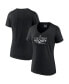 ფოტო #1 პროდუქტის Women's Black Tampa Bay Lightning Alternate Wordmark V-Neck T-shirt