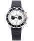 ფოტო #1 პროდუქტის Men's Skipper Dual Time Zone Black Silicone Strap Watch 44mm, Created for Macy's