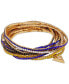 ფოტო #1 პროდუქტის Gold-Tone 10-Pc. Set Multicolor Rhinestone Stretch Bracelet