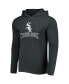 Men's Heather Black and Heather Charcoal Chicago White Sox Meter Pullover Hoodie and Joggers Set
