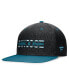 Men's Black/Teal San Jose Sharks Alternate Logo Adjustable Snapback Hat