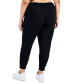 Plus Size High-Rise Solid Fleece Jogger Pants, Created for Macy's