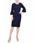 Фото #1 товара Women's 3/4 Length Imitation Pearl Detail Dress