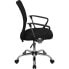 Фото #1 товара Mid-Back Black Mesh Swivel Task Chair With Chrome Base And Arms