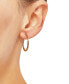 Textured Round Hoop Earrings in 10k Gold, 25mm