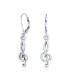 Фото #1 товара Music Teacher Student Singer Treble Clef Musical Note Lever Back Dangle Earrings For Women Teen .925 Sterling Silver