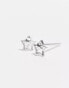 Фото #2 товара Kingsley Ryan double star cut out stud earrings in sterling silver