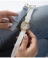 ფოტო #5 პროდუქტის Women's Analog White Silicone and Blue Genuine Leather Watch Set 34mm