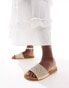 Accessorize beaded footbed sandal in gold