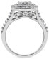 ფოტო #4 პროდუქტის Diamond Halo Cluster Engagement Ring (1 ct. t.w.) in 14k White Gold