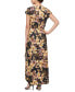 Women's Printed Surplice-Neck Sleeveless Dress