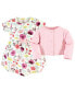 ფოტო #2 პროდუქტის Baby Girls Baby Organic Cotton Dress and Cardigan 2pc Set, Botanical
