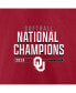 ფოტო #4 პროდუქტის Men's and Women's Crimson Oklahoma Sooners 2024 NCAA Softball Women’s College World Series Champions Schedule T-Shirt