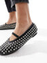 Public Desire Mina studded ballet flat in black