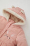 Фото #6 товара Куртка для малышей defacto Kız Bebek Водонепроницаемая меховая куртка с капюшоном