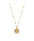 Фото #1 товара Karma and Luck precious Protection - Gold Plated Hamsa Medallion Necklace
