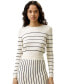 ფოტო #1 პროდუქტის Women's Cropped Silk-knitted Long Sleeve Tee for