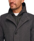 Men's Removable Hood Button Car Coat