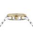 ფოტო #2 პროდუქტის Women's Chronograph Greca Two Tone Bracelet Watch 40mm