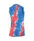 Фото #4 товара Women's Threads Red, Blue San Francisco Giants Tie-Dye Tri-Blend Muscle Tank Top