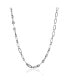 Sterling Silver Polished Oval Link Chain Necklace-17 or 20 Inches