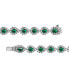 ფოტო #4 პროდუქტის Ruby (4 ct. t.w.) & Diamond (3 ct. t.w.) Halo Link Bracelet in 14k White Gold (Also in Saphire & Emerald)