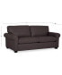 Фото #48 товара Orid 77" Full Roll Arm Leather Sleeper, Created for Macy's