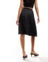 Фото #2 товара ASOS DESIGN full satin midi skirt in black