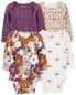 Фото #9 товара Baby 4-Pack Long-Sleeve Floral & Polka Dot Bodysuits 9M