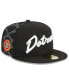 Фото #1 товара Men's Black Detroit Pistons 2023/24 City Edition 59FIFTY Fitted Hat