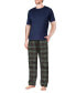 Фото #1 товара Men's Short Sleeve Flannel Pajama Set