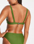 4th & Reckless aimi underwired bikini top in khaki