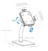 Фото #2 товара Manhattan Desktop Kiosk Stand (Anti theft) for Tablet and iPad - Universal - 360° Rotation - Tilt +20° to -110° - White - Lockable - Countertop Holder for 7.9" to 11" Tablets - Extendable clamps: height 200 to 246mm/width 129 to 181mm - Lifetime warranty - Tablet/U