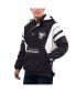 Фото #1 товара Куртка-худи с застежкой на половину Starter мужская NHL Black Ice черная, белая, Pittsburgh Penguins Home Team