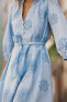 Фото #3 товара Платье из поплина с прорезиненной вышивкой ZARA