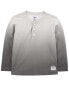 Toddler Ombre Long-Sleeve Henley Shirt - Gray 2T