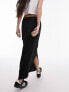 Фото #3 товара Topshop eyelet wrap low rise midi skirt in black