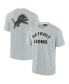 Фото #1 товара Men's and Women's Gray Detroit Lions Super Soft Short Sleeve T-shirt
