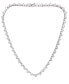 Фото #1 товара Macy's cubic Zirconia Round Graduated 18" Necklace in Silver Plate