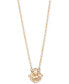 Фото #1 товара Marchesa gold-Tone Stone Cluster Pendant Necklace, 16" + 3" extender