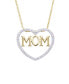 ფოტო #1 პროდუქტის Diamond Accent Gold-plated Mom Heart Pendant Necklace