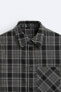 Contrast check overshirt