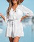Women's Lace-Up Tassel Cover-Up Dress