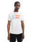 Фото #1 товара Nike Training Dri-Fit graphic t-shirt in white