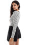 Vero Moda reversible long sleeve t-shirt in white and black stripe