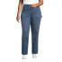 Фото #2 товара Plus Size Recover High Rise Relaxed Straight Leg Utility Blue Jeans